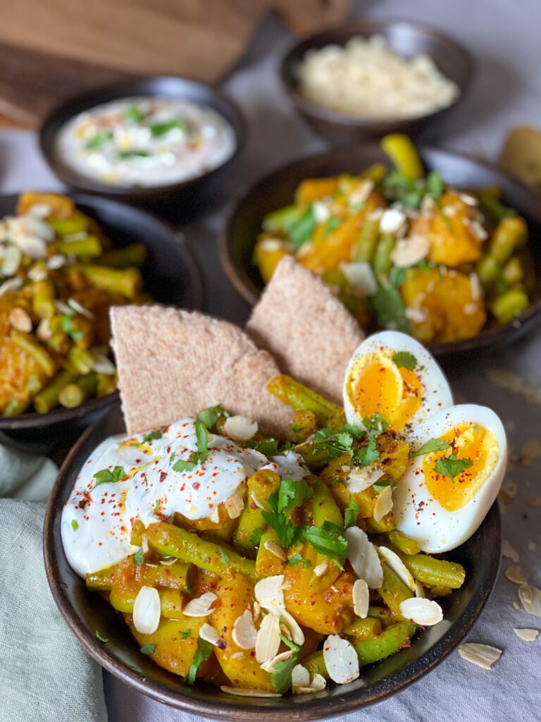 pinit vega stoof met sperziebonen en aardappel