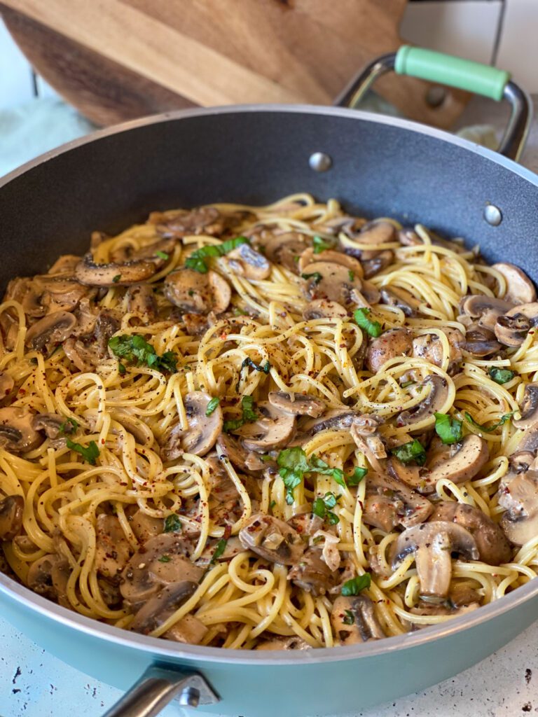 pasta met champignon roomsaus 
