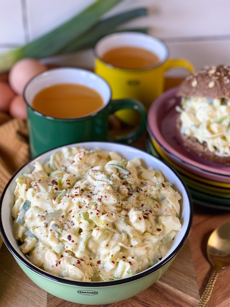 eiersalade met prei