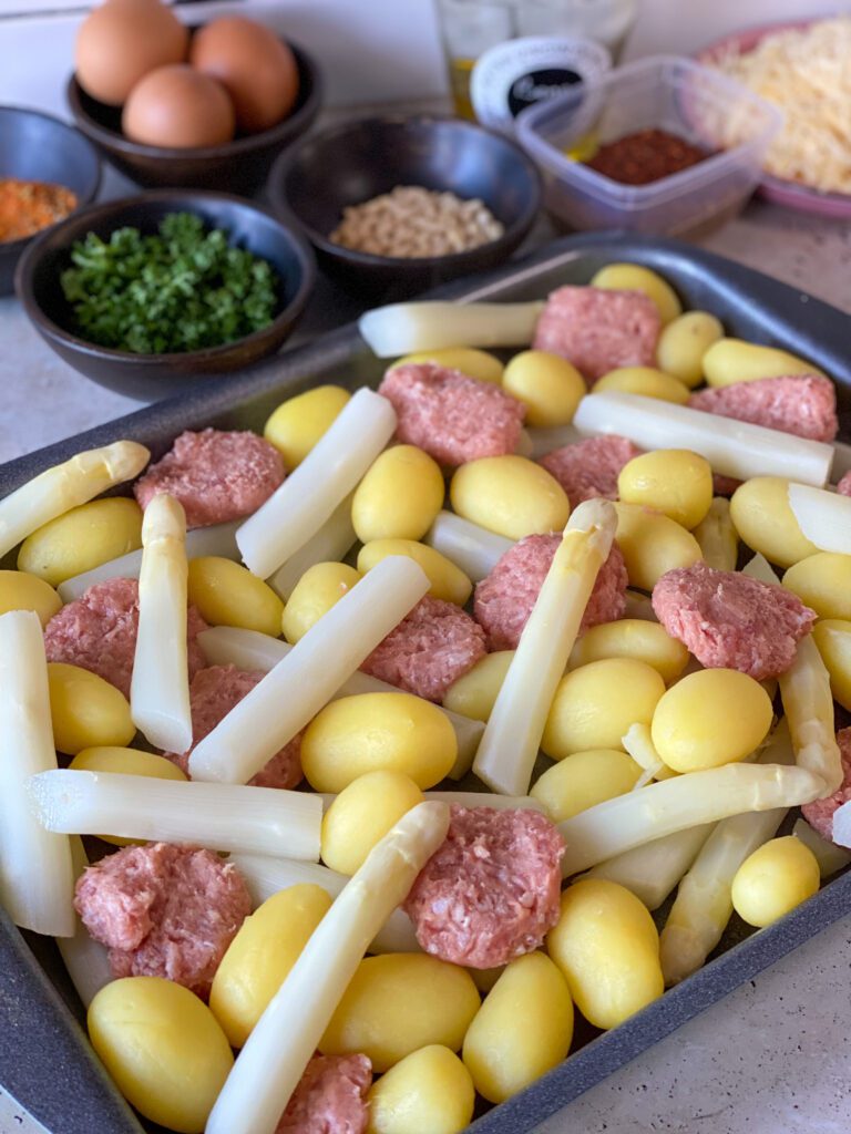 witte asperges uit de oven