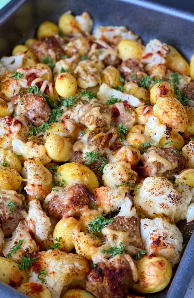 krieltjes ovenschotel met bloemkool