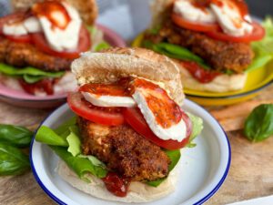 krokante Italiaanse kipburger