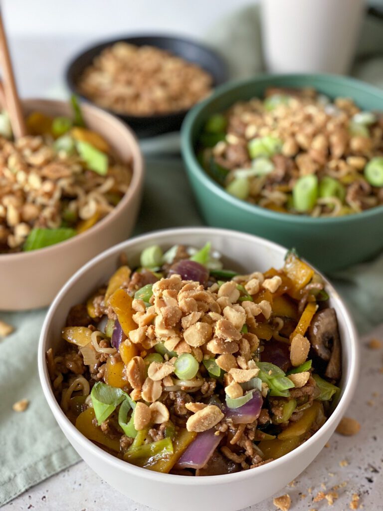 teriyaki noedels met gehakt 