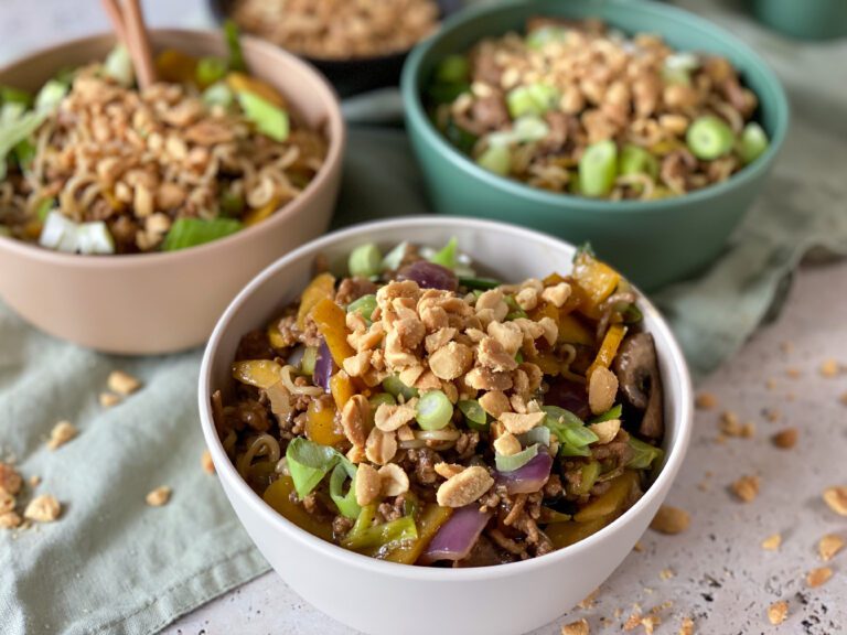 teriyaki noedels met gehakt