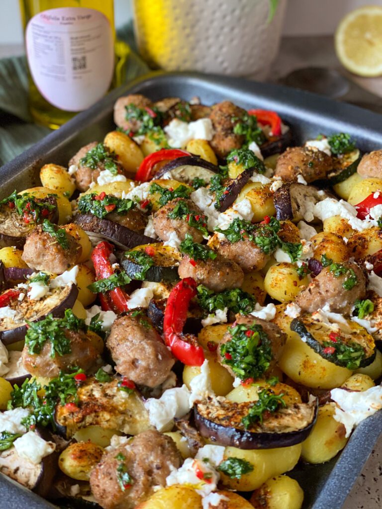 ovenschotel met aubergine en krieltjes