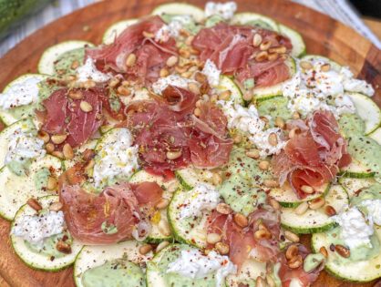 courgette carpaccio met prosciutto