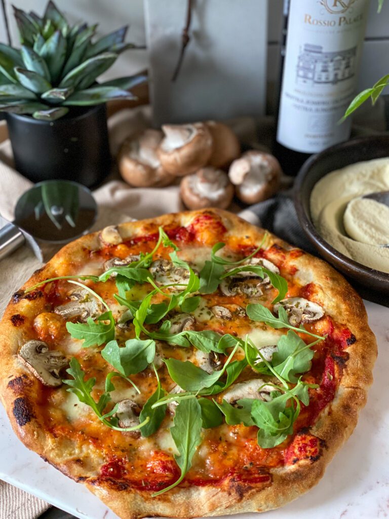 pizza met champignons 