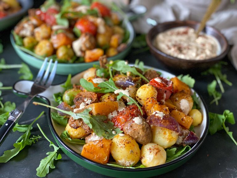 spruitjes en pompoen uit de oven
