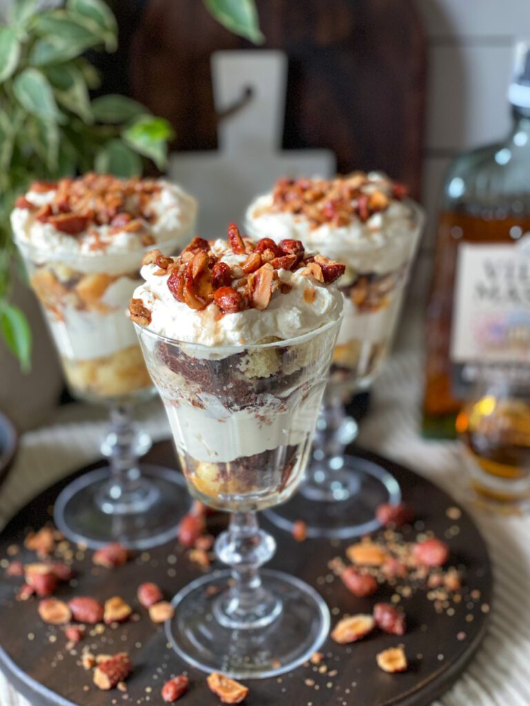 trifle met cake en Amaretto 