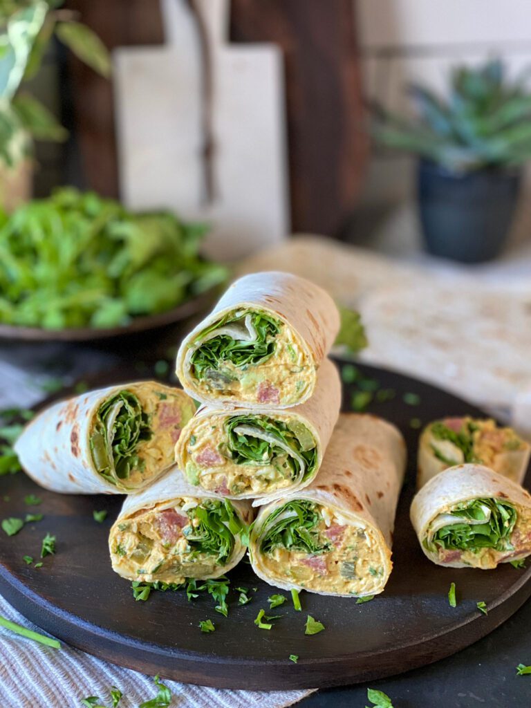 wraps met salami en roomkaas