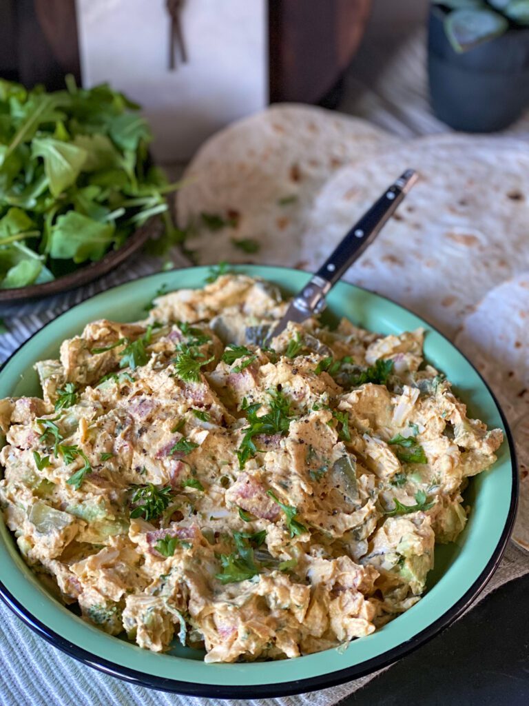 salami en roomkaas salade 