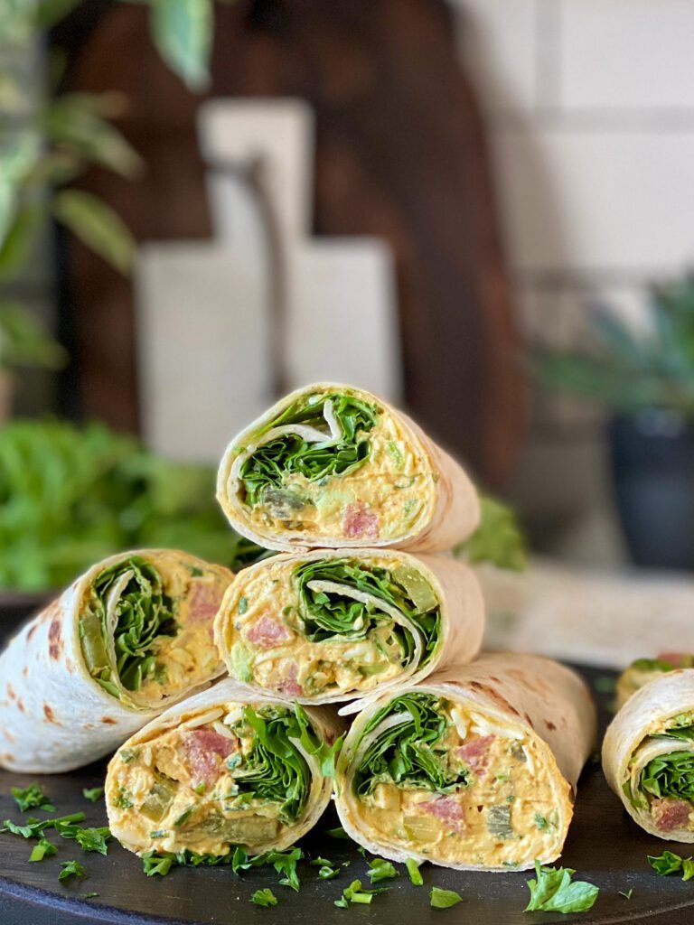 wraps met salami en roomkaas