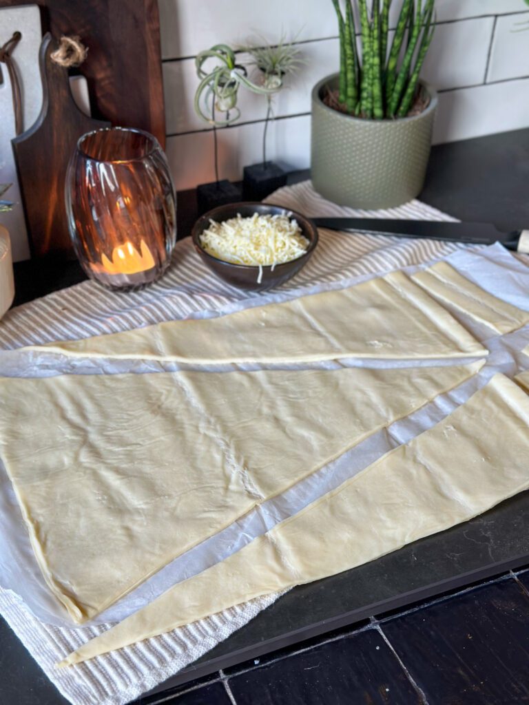 Bladerdeeg pizza Kerstboom