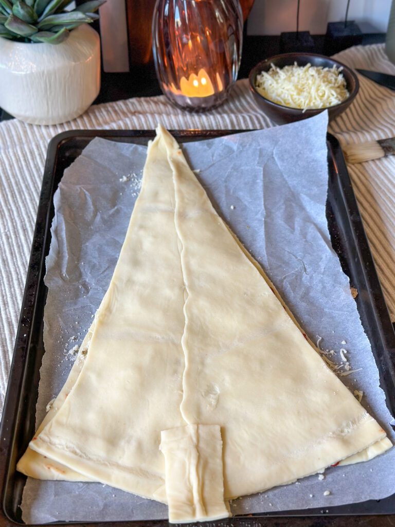 Bladerdeeg pizza Kerstboom