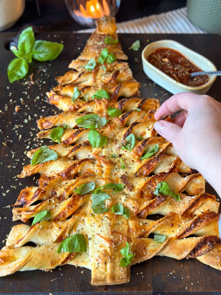 Bladerdeeg pizza Kerstboom