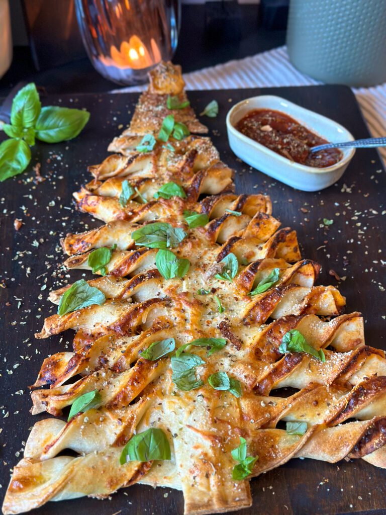 bladerdeeg pizza Kerstboom