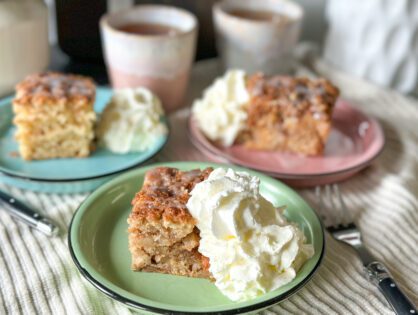appelcake met krokante kaneel topping