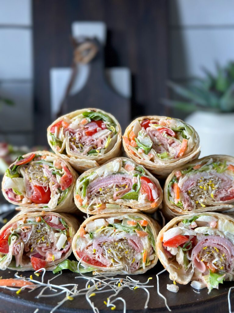 wraps met ham en pittige sla 