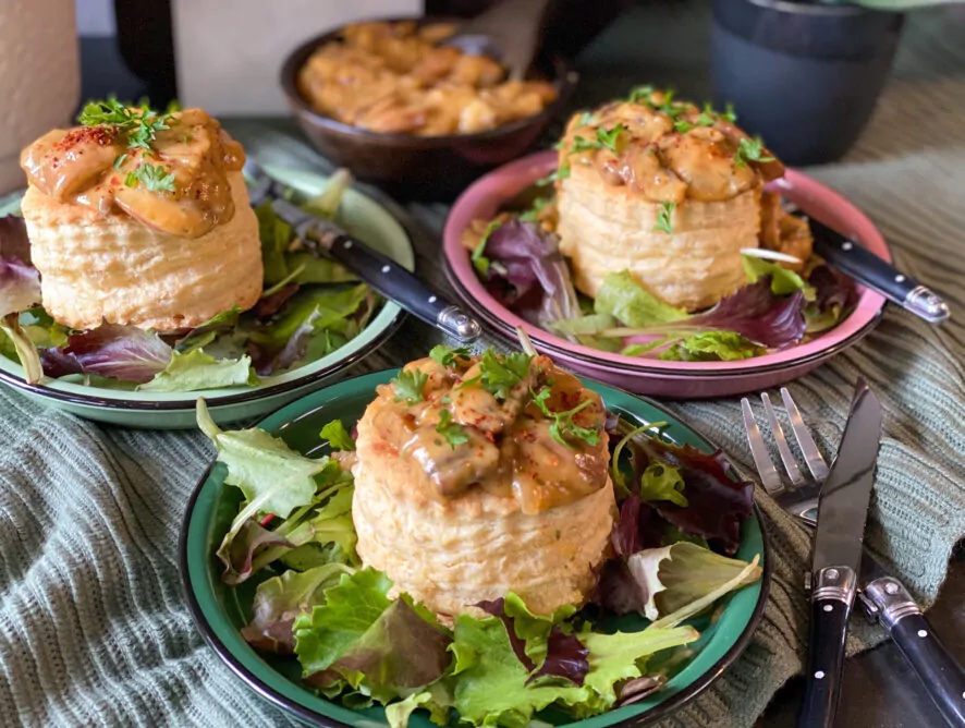 pasteitjes met vegan champignon ragout