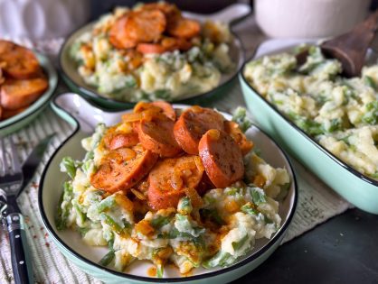 sperziebonen stamppot met rookworst