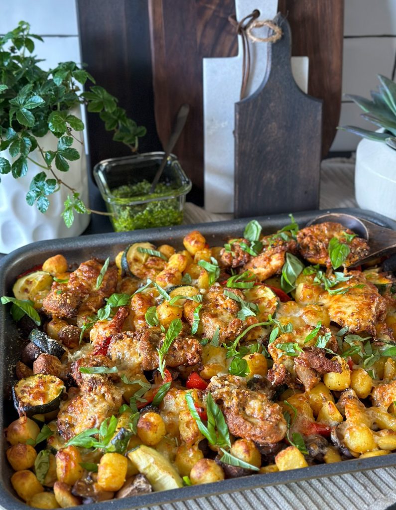 krieltjes traybake met kruidige kip