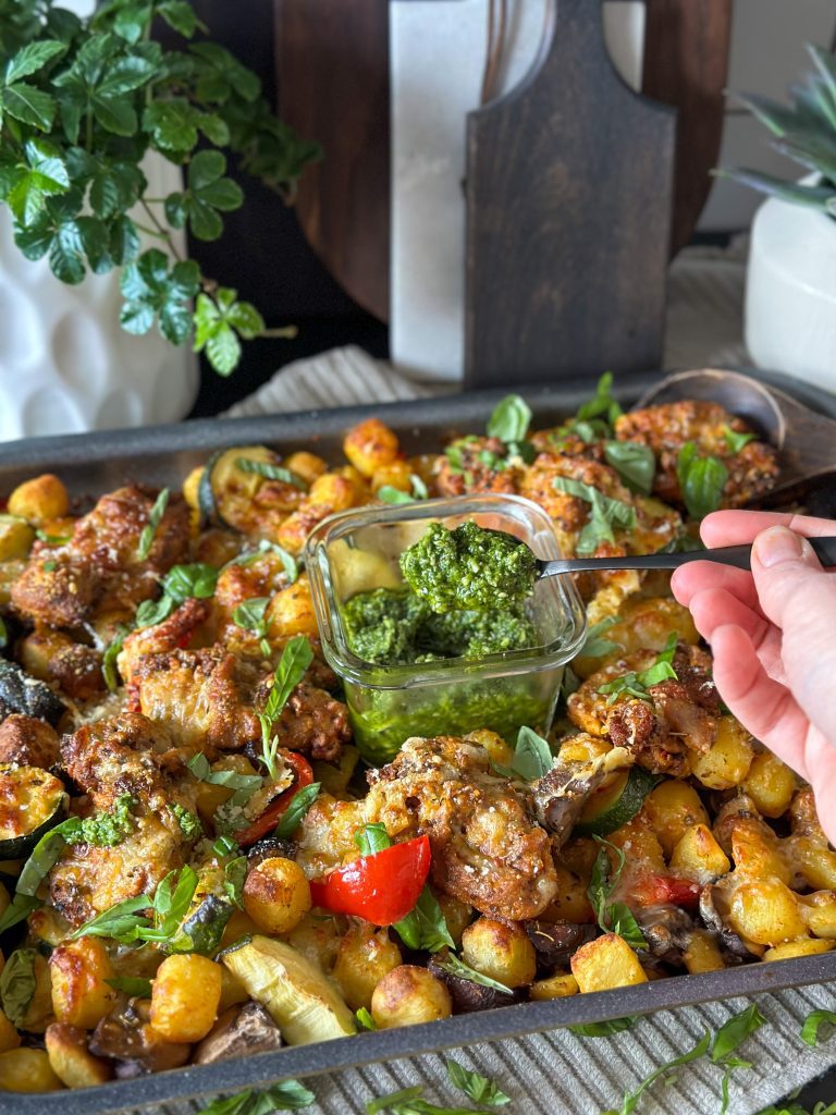 traybake met krieltjes en kruidige kip