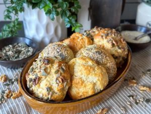 simpele kwarkbroodjes met pitten en zaden