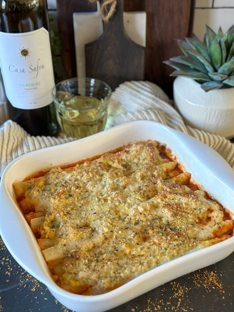 Gegratineerde witte asperges