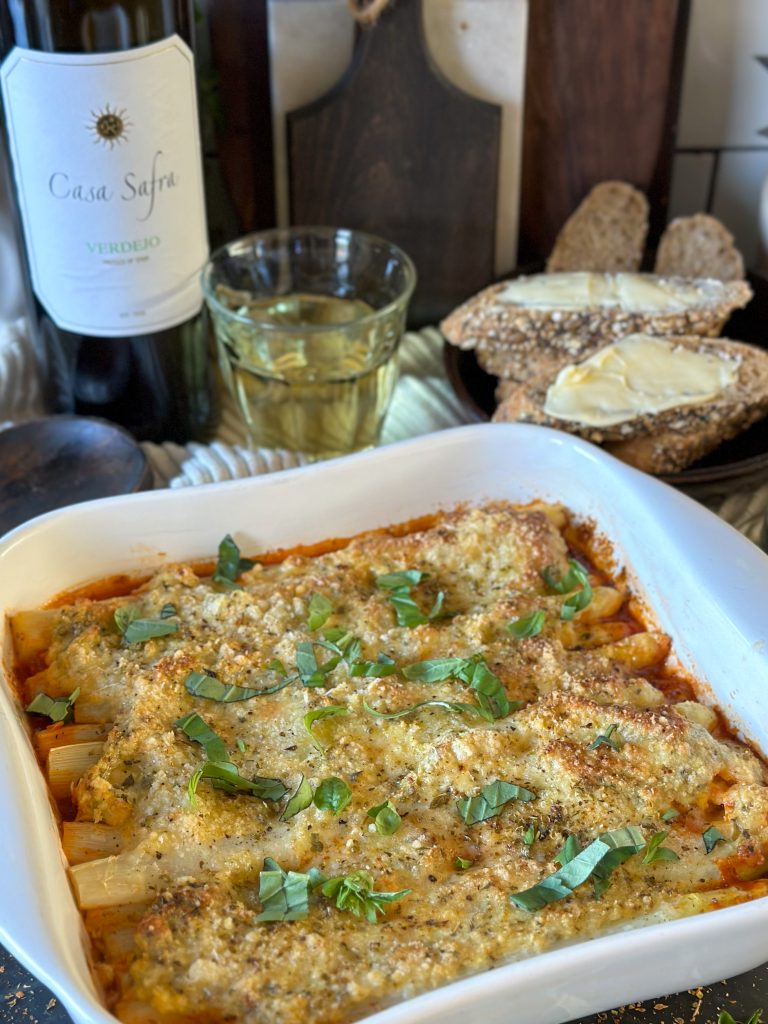 gegratineerde witte asperges