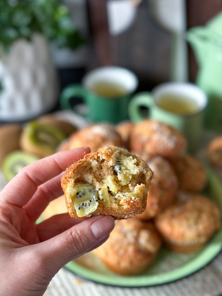 volkoren cupcakes met kiwi en appel