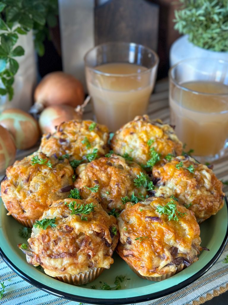 hartige kaas uien muffins 