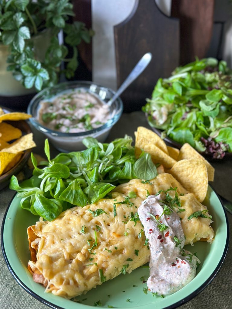 wraps met kruidig gehakt uit de oven 