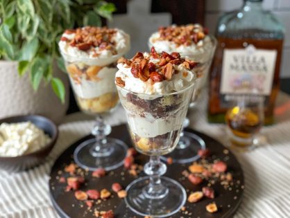 Trifle met cake en amaretto