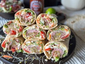 wraps met ham en sla