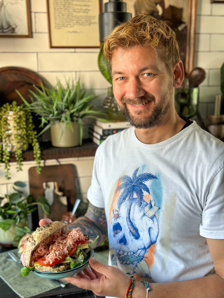 Broodje gezond met gebakken ham