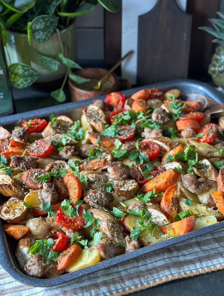 traybake met aubergine en za'atar