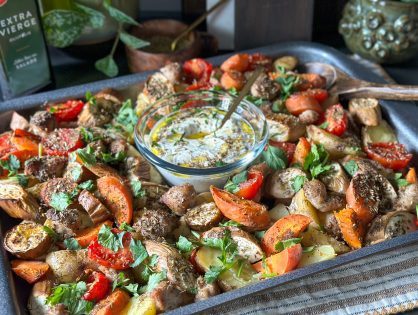 traybake met aubergine en za'atar