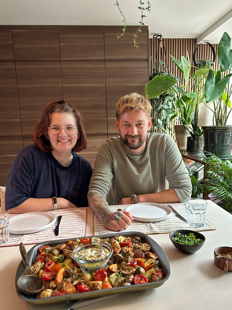 Traybake met aubergine en Za'atar.