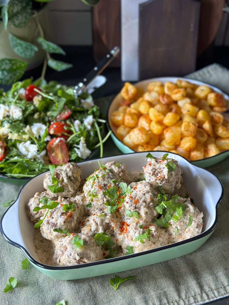 Italiaanse gehaktballetjes in roomsaus