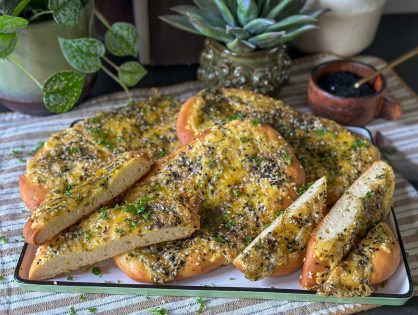 naan met kaas (vegan)