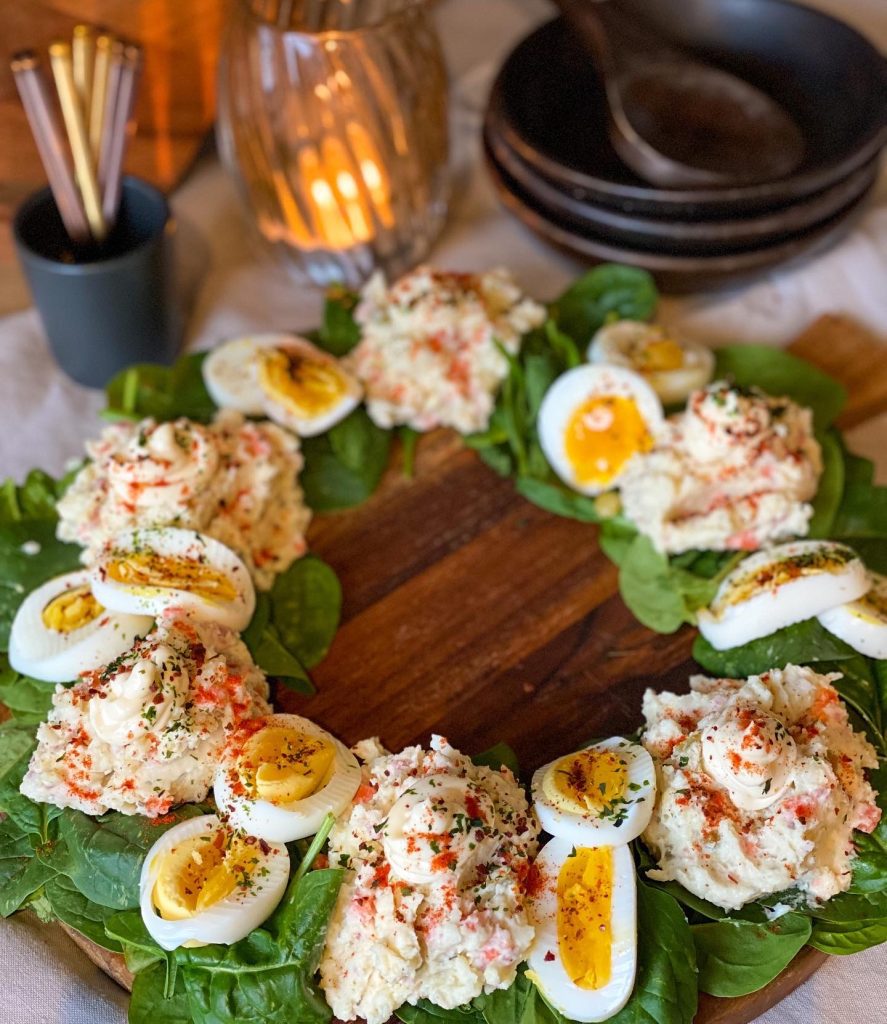 huzarensalade kerstkrans