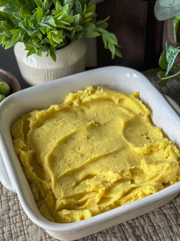 lactose vrije aardappelpuree met kerrie 