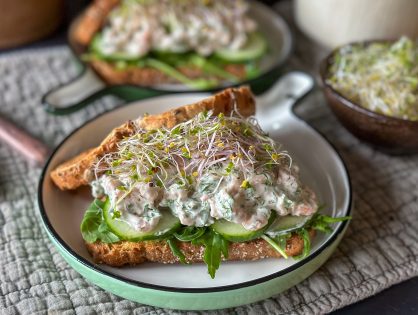 broodje frisse Hollandse garnalen salade