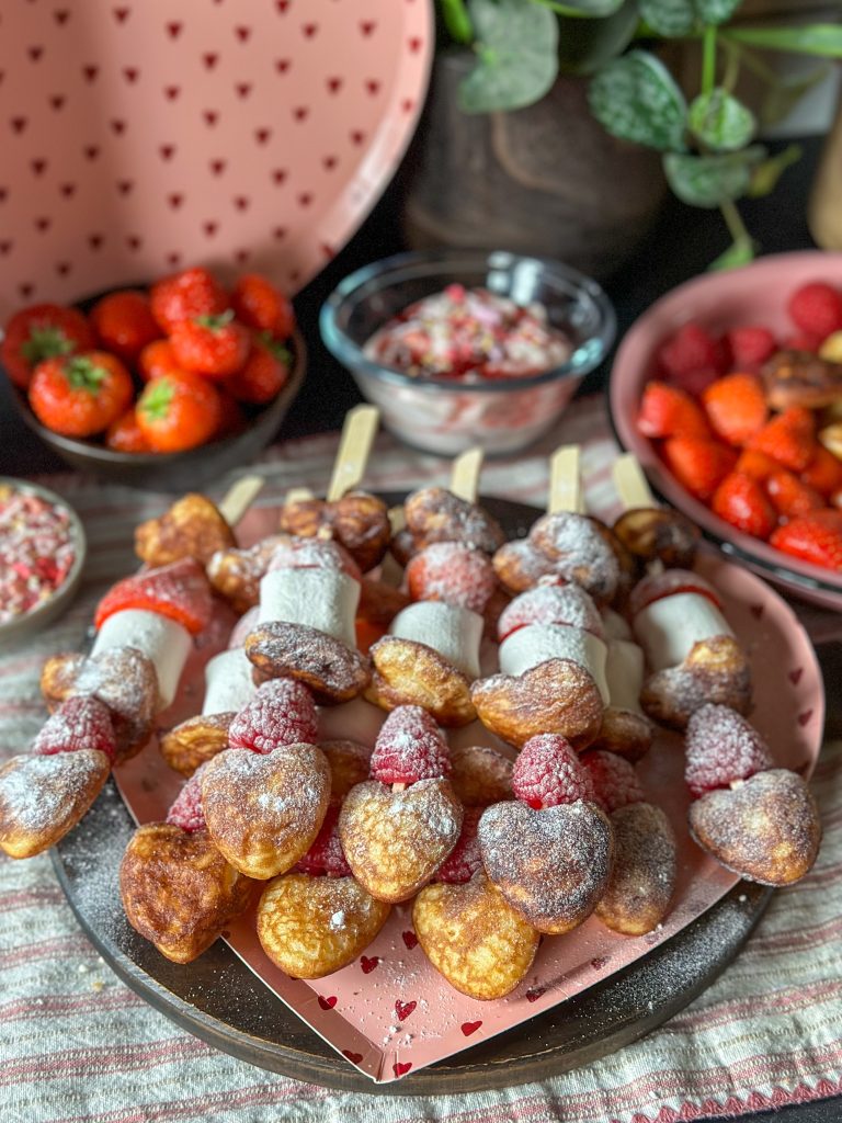 poffertjes spiesjes voor Valentijnsdag  
