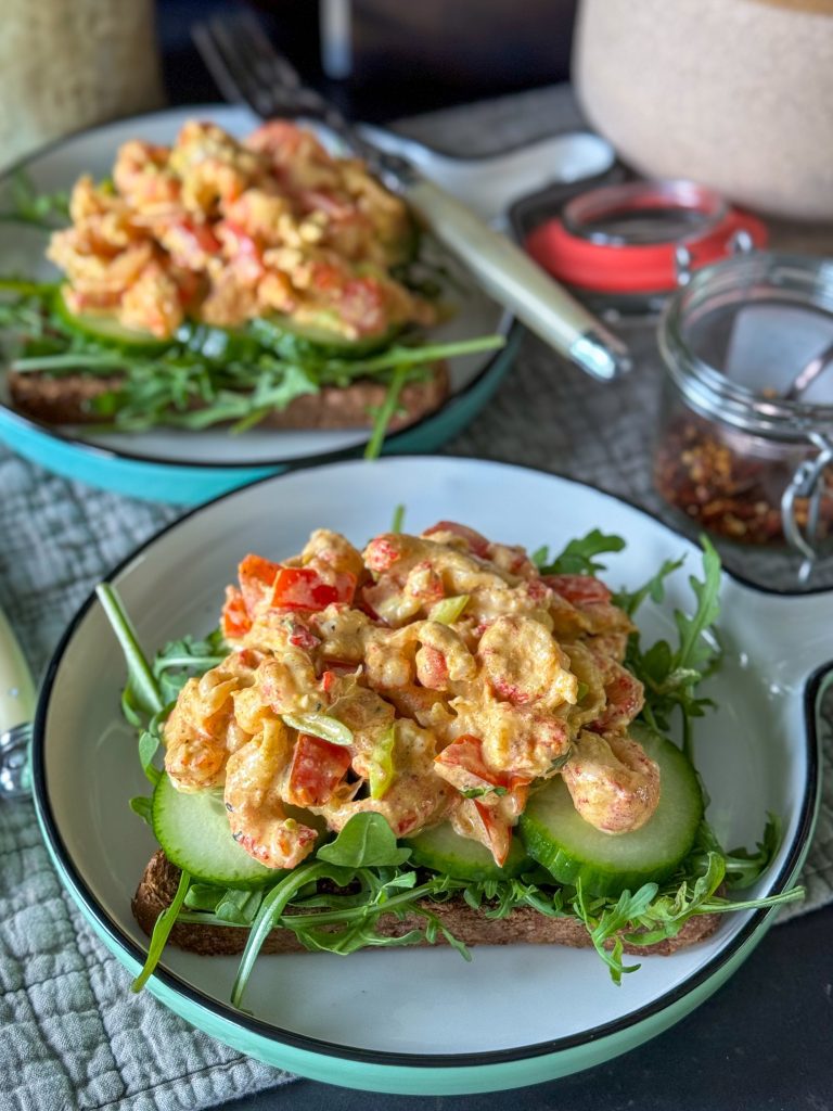 rivierkreeftjessalade met kerrie 