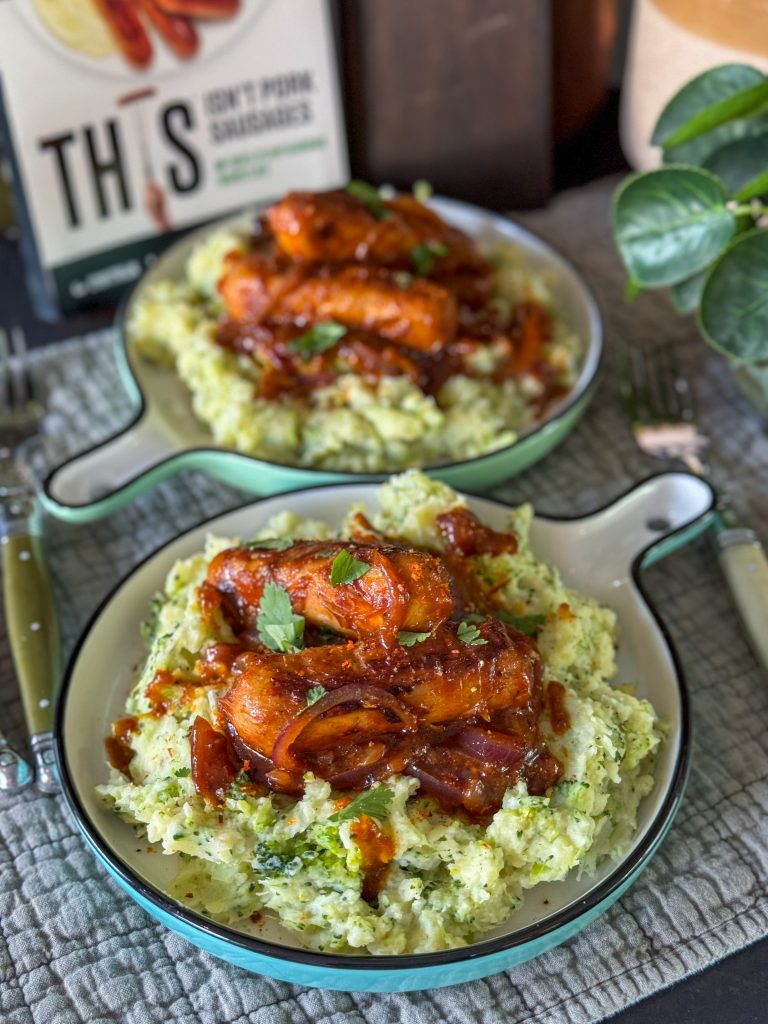 broccoli stamppot met pittige worstjes 