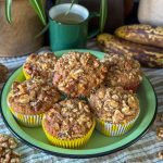 vegan bananen muffins met walnoten
