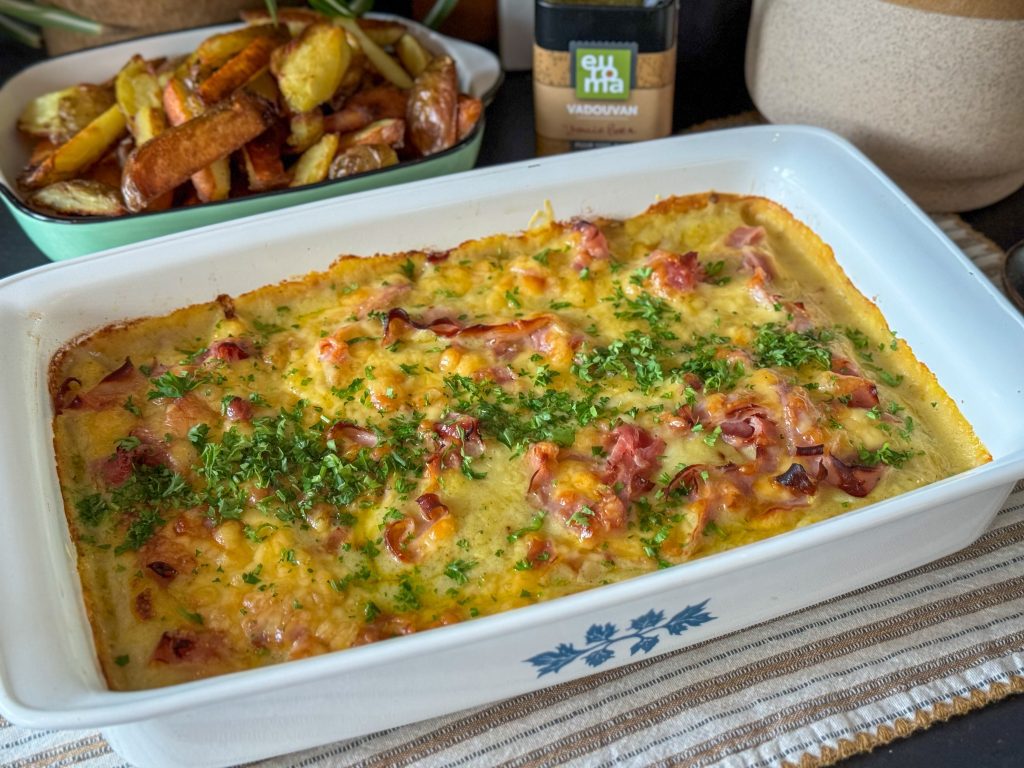 witte asperges in bechamelsaus uit de oven