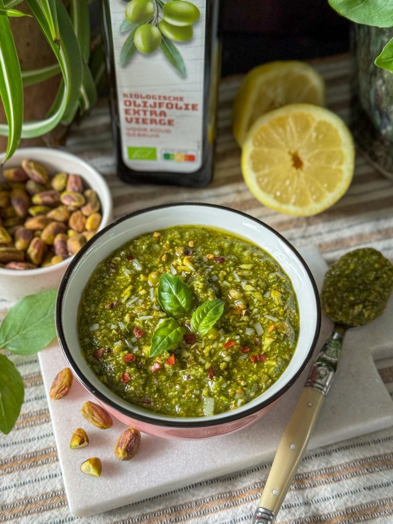 pistache pesto zelf maken 