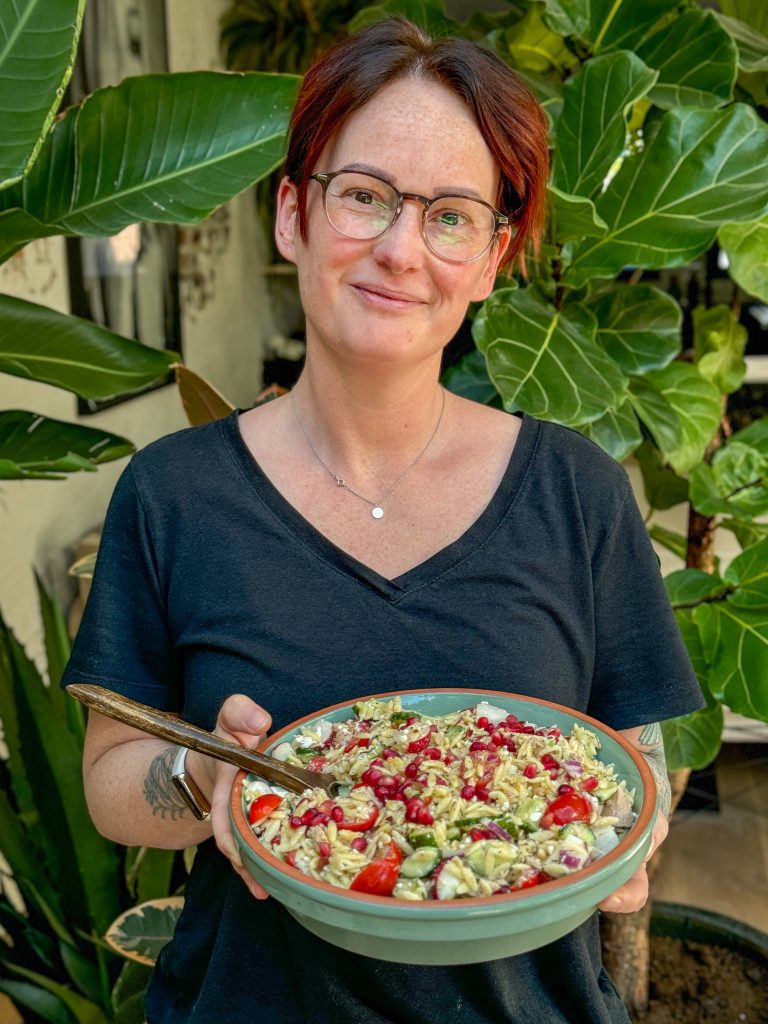 Makkelijke orzo salade met tonijn en feta